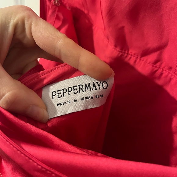 Peppermayo Alicia Satin Halter Maxi Dress - Fuchsia - US 6 - Picture 11 of 13